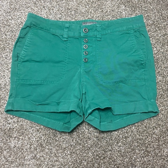 Torrid Teal High Waist Women's Shorts - Picture 2 of 10